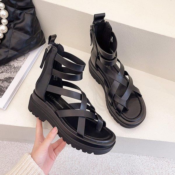 summer outdoor shoes woman flat platform sandals women soft leather casual open toe gladiator wedges, Black
summer outdoor shoes woman flat platform sandals women soft leather casual open toe gladiator wedges, Black