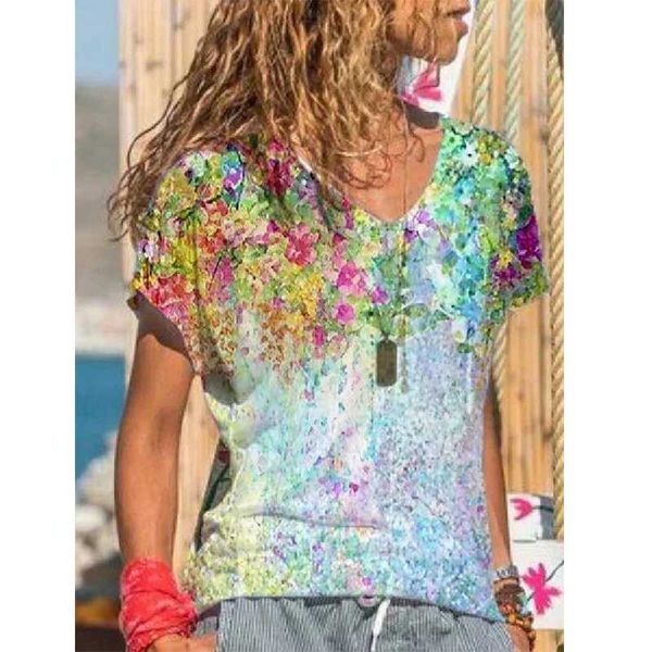 women's t-shirt 3xl oversized ladies women plus size floral print t shirt loose v-neck short sleeve casual tee summer streetwear, White
women's t-shirt 3xl oversized ladies women plus size floral print t shirt loose v-neck short sleeve casual tee summer streetwear, White