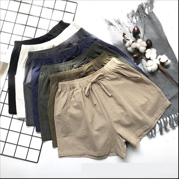 womens shorts women summer flax cotton and linen trousers high waist ladys loose comfortable breeches girls casual garments, White;black
womens shorts women summer flax cotton and linen trousers high waist ladys loose comfortable breeches girls casual garments, White;black