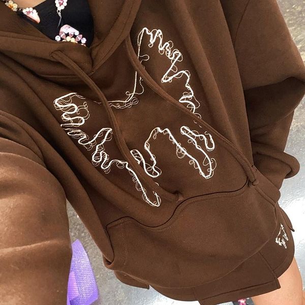 women's hoodies & sweatshirts vintage brown harajuku women butterfly graphic kawaii korean front pocket casual oversize pullovers, Black
women's hoodies & sweatshirts vintage brown harajuku women butterfly graphic kawaii korean front pocket casual oversize pullovers, Black