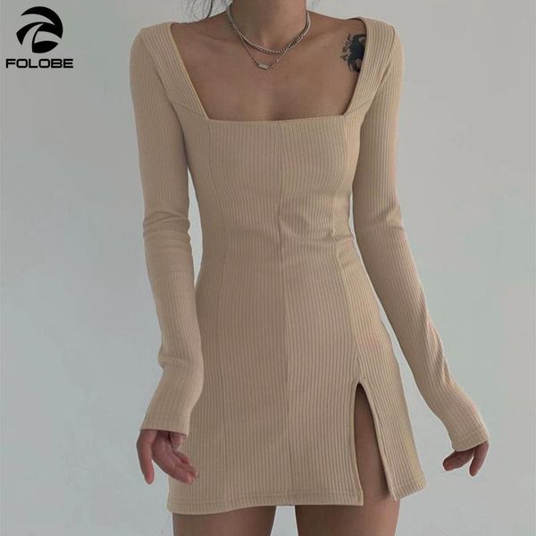 casual dresses folobe 2021 spring autumn kintted dreses women split square collor long sleeve a-line mini dress vestido feminino, Black;gray
casual dresses folobe 2021 spring autumn kintted dreses women split square collor long sleeve a-line mini dress vestido feminino, Black;gray