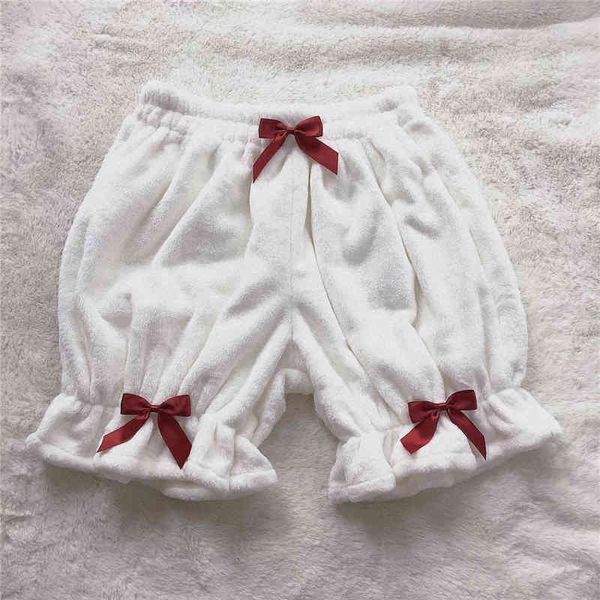 winter cute lolita girls soft warm veet sweet high waist women's plush white kawaii bow bloomers flannel shorts, White;black
winter cute lolita girls soft warm veet sweet high waist women's plush white kawaii bow bloomers flannel shorts, White;black
