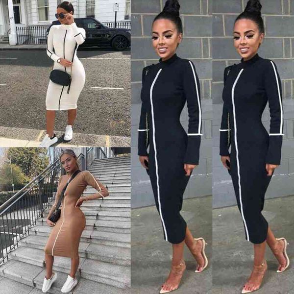 dress arrival temperament womens summer long sleeve contrast color fitness pencil midi dress bodycoon, Black;gray
dress arrival temperament womens summer long sleeve contrast color fitness pencil midi dress bodycoon, Black;gray