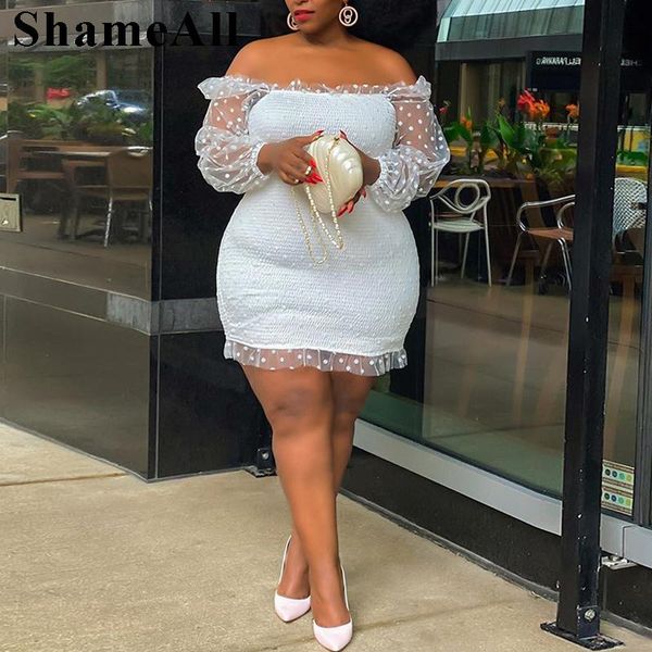 plus size dresses off shoulder sheer mesh polka dot ruffle mini dress 4xl transparent lace long sleeve bandage club short vestido
plus size dresses off shoulder sheer mesh polka dot ruffle mini dress 4xl transparent lace long sleeve bandage club short vestido