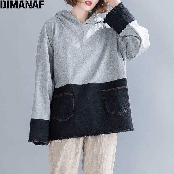 winter autumn oversize women hoodies sweatshirts cotton denim spliced pockets female pullovers loose casual hooded 210531, Black
winter autumn oversize women hoodies sweatshirts cotton denim spliced pockets female pullovers loose casual hooded 210531, Black