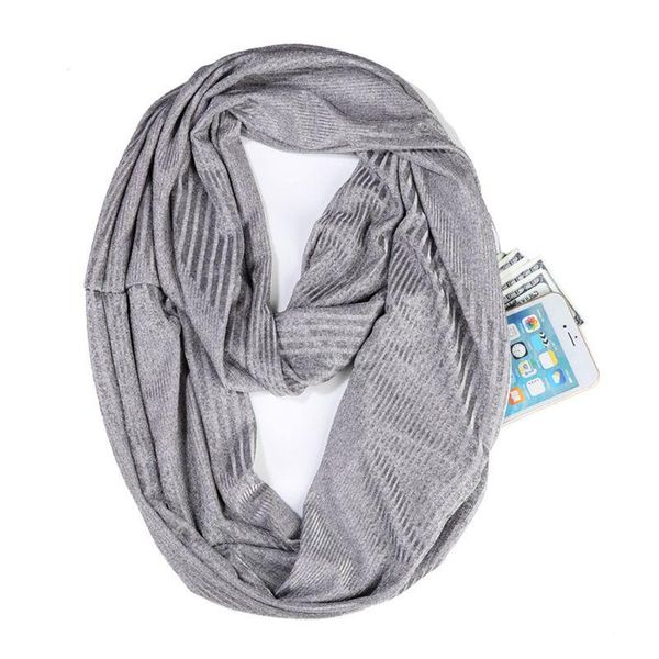 scarves winter warm solid color infinity scarf zipper pocket stripes loop shawl 2xpc, Blue;gray
scarves winter warm solid color infinity scarf zipper pocket stripes loop shawl 2xpc, Blue;gray