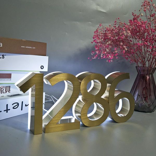 gold color white light metal 3d led modern house number sign waterproof home el doorplate lettre apartment door plate other hardware
gold color white light metal 3d led modern house number sign waterproof home el doorplate lettre apartment door plate other hardware