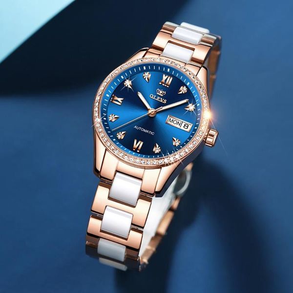 wristwatches women's automatic mechanical wristwatch with double calendar tungsten steel watchband fashion waterproof luminous female c, Slivery;brown
wristwatches women's automatic mechanical wristwatch with double calendar tungsten steel watchband fashion waterproof luminous female c, Slivery;brown