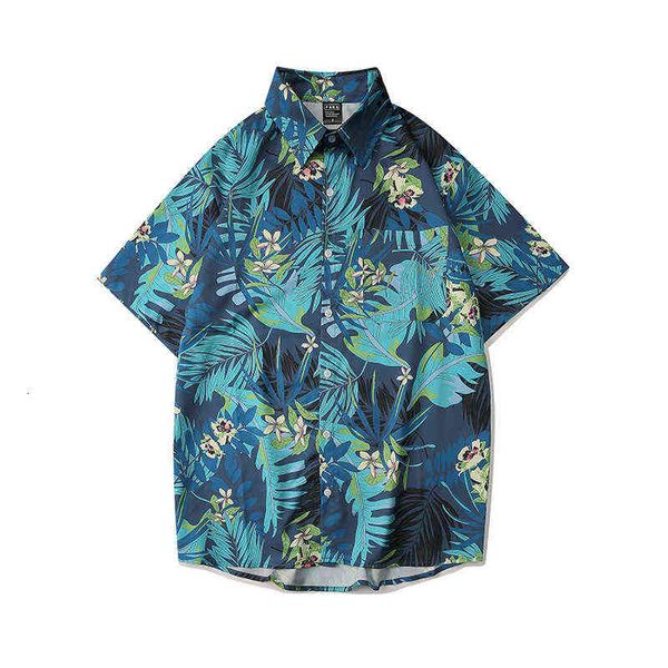 men's casual shirts t-shirt hawaiian ruffian handsome versatile chic short sleeved men's loose couple seaside flower shirt trend, White;black
men's casual shirts t-shirt hawaiian ruffian handsome versatile chic short sleeved men's loose couple seaside flower shirt trend, White;black