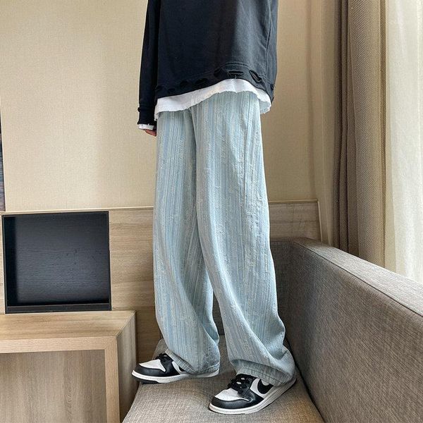 men's jeans men fashion loose straight pants man casual baggy denim trousers and women's cargo, Blue
men's jeans men fashion loose straight pants man casual baggy denim trousers and women's cargo, Blue
