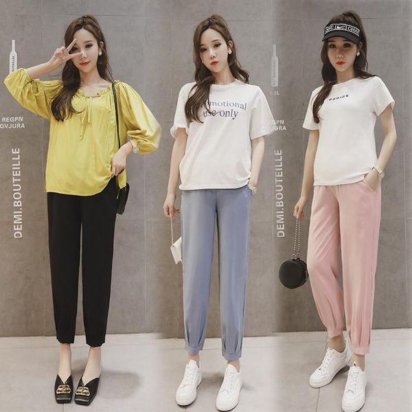 maternity bottoms pants fashion mom wearing casual nine minutes knickerbockers pregnant women, White
maternity bottoms pants fashion mom wearing casual nine minutes knickerbockers pregnant women, White