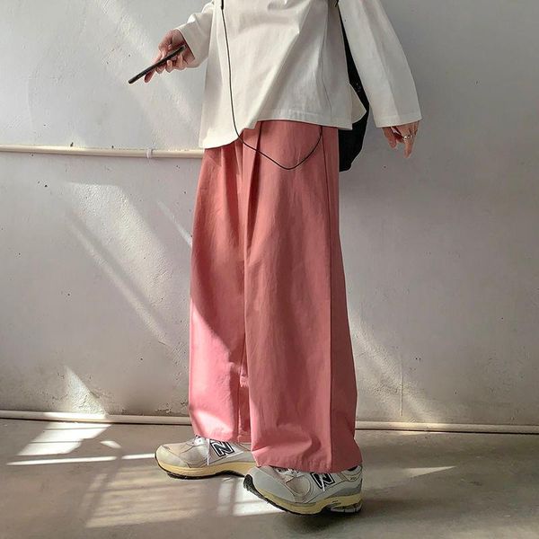 men's pants pure color oversized wide-leg men korean casual fashion loose straight-leg streetwear hip-hop trousers, Black
men's pants pure color oversized wide-leg men korean casual fashion loose straight-leg streetwear hip-hop trousers, Black