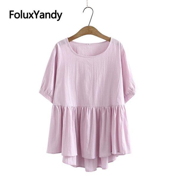 women's blouses & shirts cotton blouse plus size women casual o-neck loose short sleeve summer 4 colors kkfy5608, White
women's blouses & shirts cotton blouse plus size women casual o-neck loose short sleeve summer 4 colors kkfy5608, White