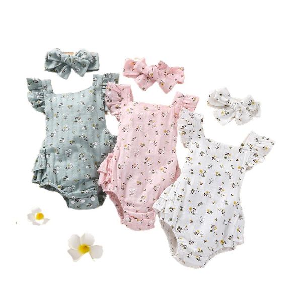 rompers born baby girl romper floral ruffle sleeveless jumpsuit cotton bodysuit with headband summer clothes outfit, Blue
rompers born baby girl romper floral ruffle sleeveless jumpsuit cotton bodysuit with headband summer clothes outfit, Blue