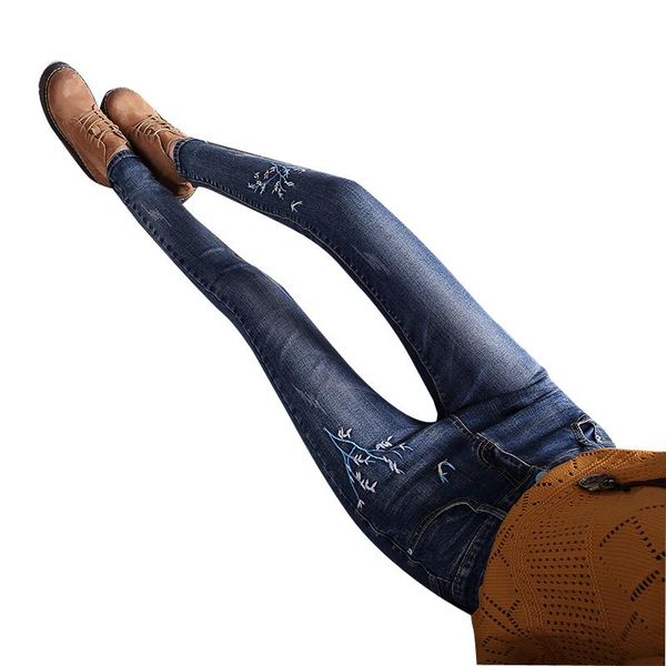 women's jeans women stretch slim skinny woman pants trousers femme cute flower embroidery elastic high waist wholesale, Blue
women's jeans women stretch slim skinny woman pants trousers femme cute flower embroidery elastic high waist wholesale, Blue