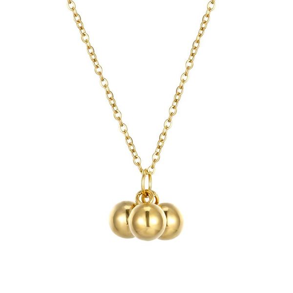 pendant necklaces simple design 3 beads necklace for women stainless steel gold color fashion jewelry collares wholesale, Silver
pendant necklaces simple design 3 beads necklace for women stainless steel gold color fashion jewelry collares wholesale, Silver