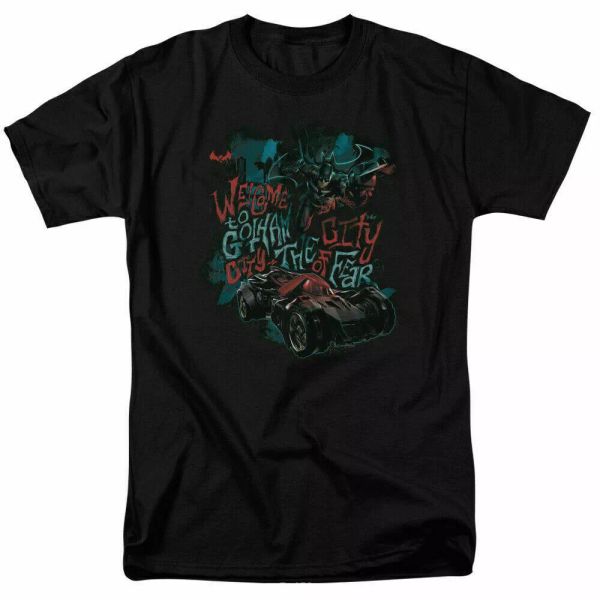 batman city of fear t shirt licensed comic book tee black, White;black