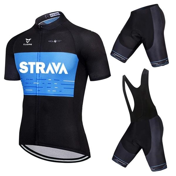 racing sets 2021 strava pro bicycle team short sleeve men's cycling jersey summer breathable clothing, Black;blue
racing sets 2021 strava pro bicycle team short sleeve men's cycling jersey summer breathable clothing, Black;blue