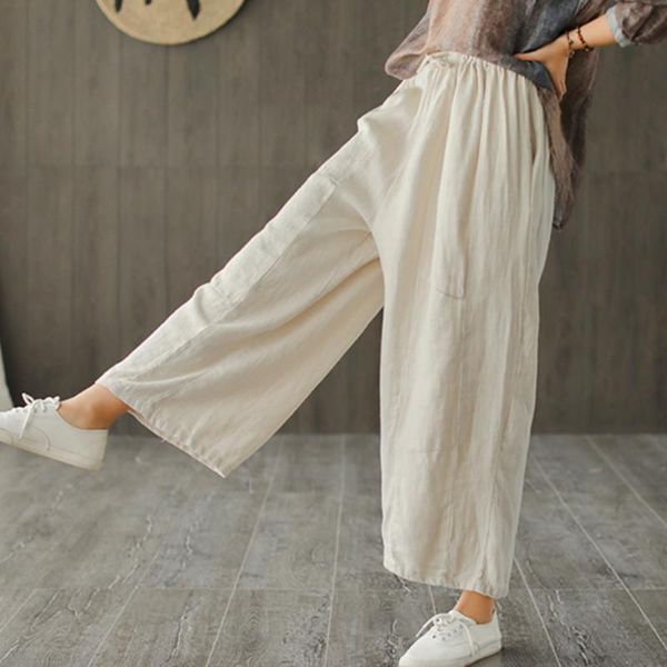 women's pants & capris johnature 2021 cotton casual ankle length linen loose women fashion spring summer elastic waist wide leg, Black;white
women's pants & capris johnature 2021 cotton casual ankle length linen loose women fashion spring summer elastic waist wide leg, Black;white
