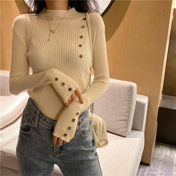 women's sweaters women autumn winter knitted sweater solid female soft elastic color pullovers button full sleeve o-neck apricot gray l, White;black
women's sweaters women autumn winter knitted sweater solid female soft elastic color pullovers button full sleeve o-neck apricot gray l, White;black