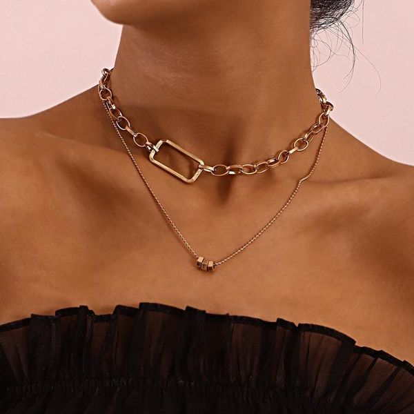 chains square necklace women punk necklaces woman fashion clavicle chain hollow jewelry ladies gold color trendy party metal collares, Silver
chains square necklace women punk necklaces woman fashion clavicle chain hollow jewelry ladies gold color trendy party metal collares, Silver