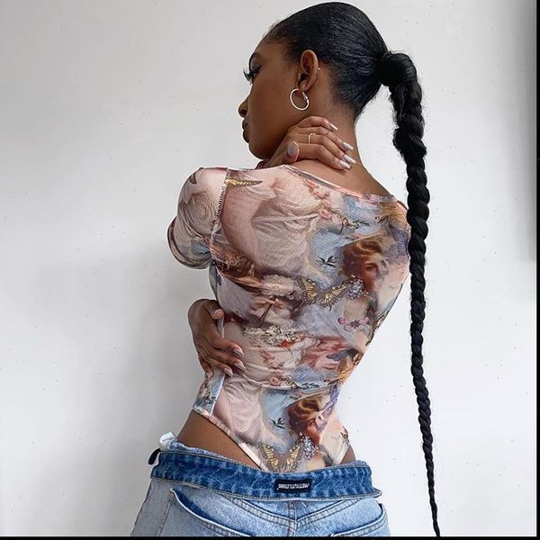bodysuit autumn winter womens rompers long sleeve vintage print y2k clothing fashion streetwear outfits high leg body, Black;white
bodysuit autumn winter womens rompers long sleeve vintage print y2k clothing fashion streetwear outfits high leg body, Black;white