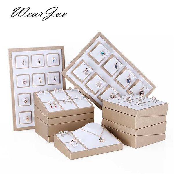 white pu leather ring stud earrings display holder showcase bangle stand tray pendant necklace chain set jewelry organizer rack 211105, Black
white pu leather ring stud earrings display holder showcase bangle stand tray pendant necklace chain set jewelry organizer rack 211105, Black