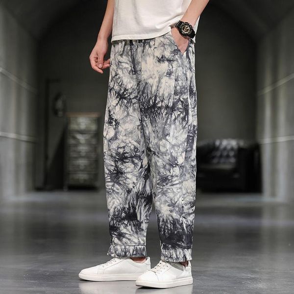 men's pants mrgb 2021 men chinese style tie dye loose straight male trousers oversizes ankle-length for man vintage clothes, Black
men's pants mrgb 2021 men chinese style tie dye loose straight male trousers oversizes ankle-length for man vintage clothes, Black