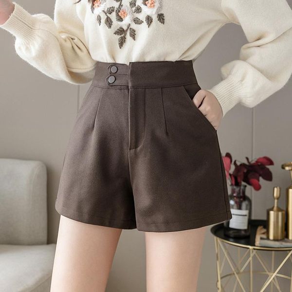 women's shorts women korean casual ladies autumn winter fashion high waist a-line design buttons woolen short female slim streetwear, White;black
women's shorts women korean casual ladies autumn winter fashion high waist a-line design buttons woolen short female slim streetwear, White;black