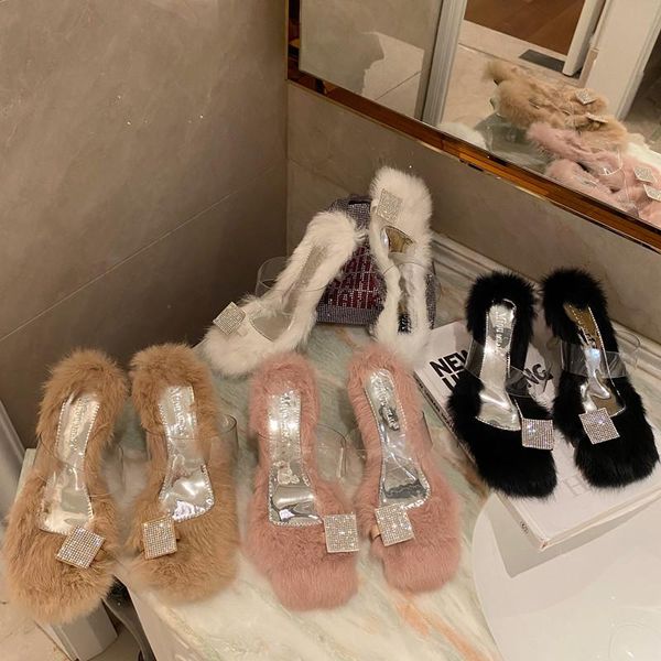 slippers 2022 arrivals women clip toe rhinestone slides transparent fur sandals clear high heels party pumps shoes woman 39, Black
slippers 2022 arrivals women clip toe rhinestone slides transparent fur sandals clear high heels party pumps shoes woman 39, Black