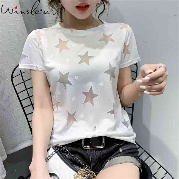 summer korean clothes cotton t-shirt girl o-neck transparent stars women short sleeve all match tees t12816a 210421, White
summer korean clothes cotton t-shirt girl o-neck transparent stars women short sleeve all match tees t12816a 210421, White
