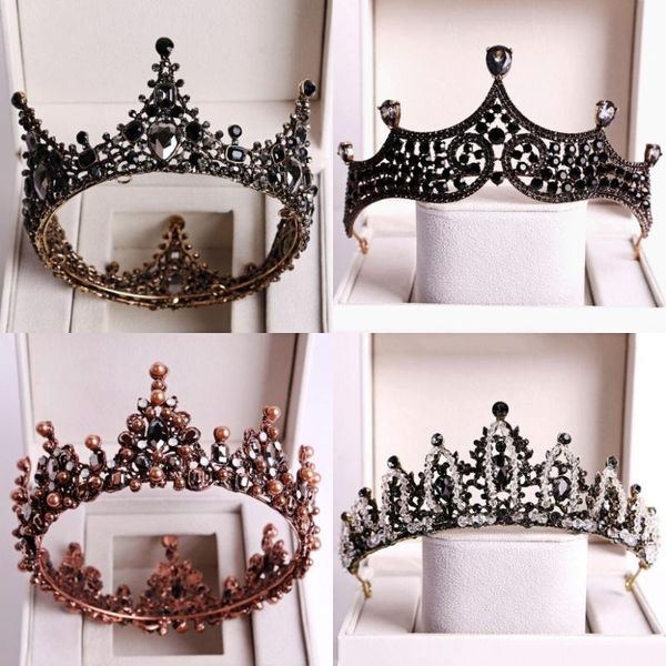 baroque black crystal big round bridal tiaras crowns pageant prom diadem rhinestone veil tiara headband wedding hair accessories clips & bar, Golden;silver
baroque black crystal big round bridal tiaras crowns pageant prom diadem rhinestone veil tiara headband wedding hair accessories clips & bar, Golden;silver