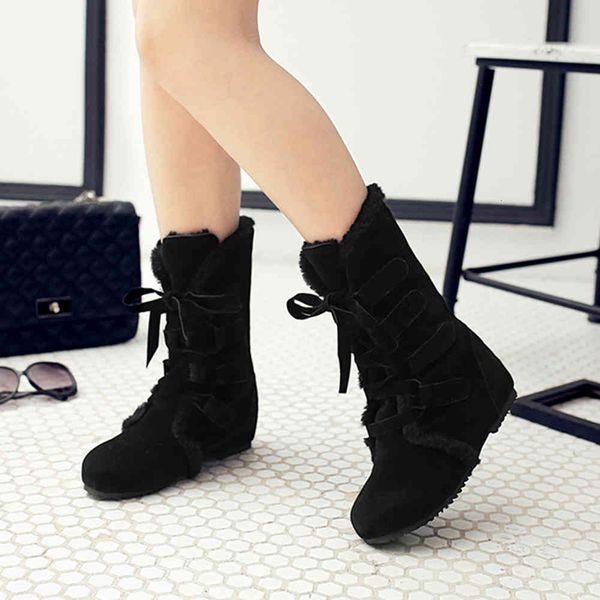 boots female round toe flock increasing height ankle warm short plush boots women shoes lace woman 5dpv, Black
boots female round toe flock increasing height ankle warm short plush boots women shoes lace woman 5dpv, Black