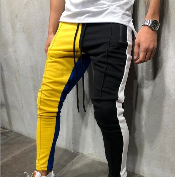 men's pants shujin elastic waist drawstring fashion contrast color casual jogging tracksuit sweatpants slim man trousers, Black
men's pants shujin elastic waist drawstring fashion contrast color casual jogging tracksuit sweatpants slim man trousers, Black