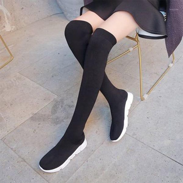boots women over the knee 2021 female sock comfort slip on shoes woman wedge soft sneakers for autumn footwear1, Black
boots women over the knee 2021 female sock comfort slip on shoes woman wedge soft sneakers for autumn footwear1, Black