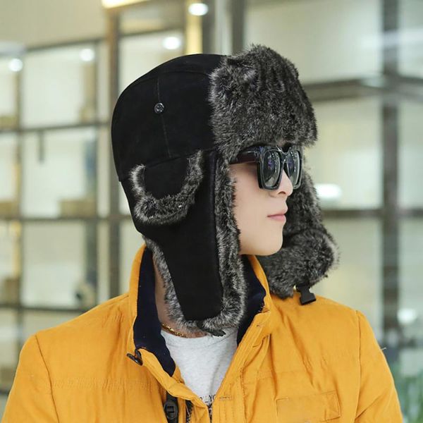 berets 1pc men winter warm bomber hats thicken fur neck warmer soft russian ushanka cap scarf with earflap outdoor trapper, Blue;gray
berets 1pc men winter warm bomber hats thicken fur neck warmer soft russian ushanka cap scarf with earflap outdoor trapper, Blue;gray