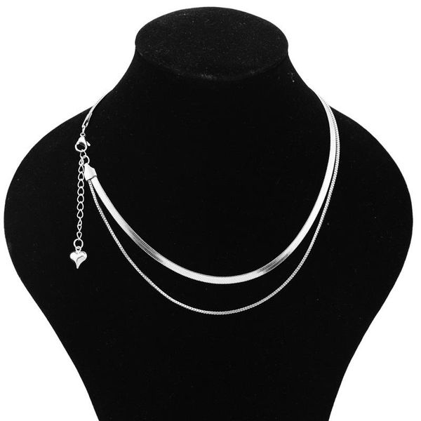 pendant necklaces blade box chain splicing double-layer necklace men and women love neutral ins clavicle jewelry set cubana, Silver
pendant necklaces blade box chain splicing double-layer necklace men and women love neutral ins clavicle jewelry set cubana, Silver