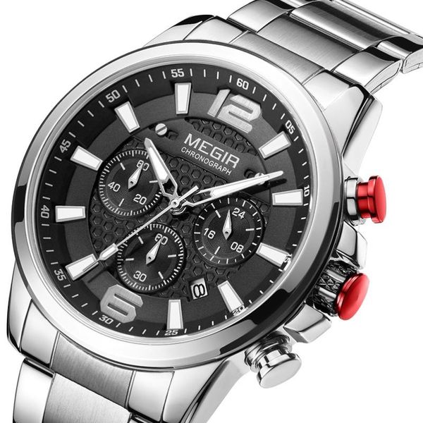 megir men's gold stainless steel quartz watches business chronograph analgue wristwatch for man waterproof luminous ms2156g-1 wristwatc, Slivery;brown
megir men's gold stainless steel quartz watches business chronograph analgue wristwatch for man waterproof luminous ms2156g-1 wristwatc, Slivery;brown