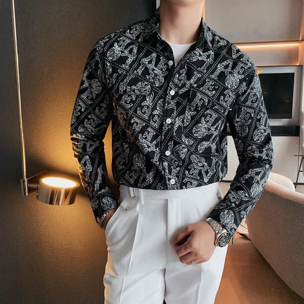 men's casual shirts trendy men shirt full sleeve polyester spandex with slanted paisley patterned love letters decoration turn down col, White;black
men's casual shirts trendy men shirt full sleeve polyester spandex with slanted paisley patterned love letters decoration turn down col, White;black