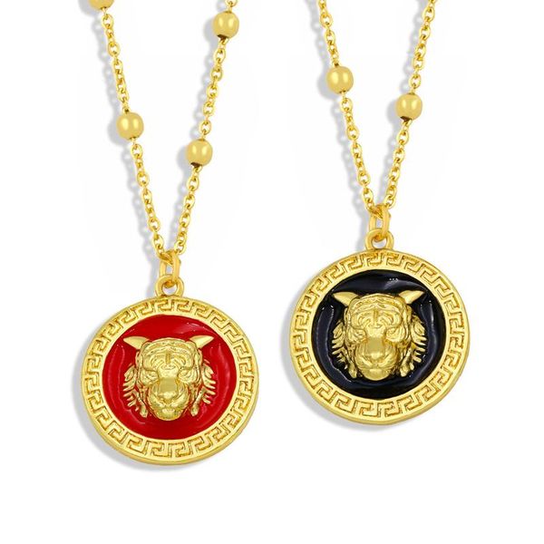 pendant necklaces flola 3 colors gold chain enamel animal wolf tiger necklace for women beads copper coin girls jewelry nkew57, Silver
pendant necklaces flola 3 colors gold chain enamel animal wolf tiger necklace for women beads copper coin girls jewelry nkew57, Silver