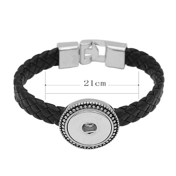 charm bracelets punk jewelry black braided leather bracelet stainless steel toggle-clasps fashion 18mm 20mm snaps bangles for women, Golden;silver
charm bracelets punk jewelry black braided leather bracelet stainless steel toggle-clasps fashion 18mm 20mm snaps bangles for women, Golden;silver