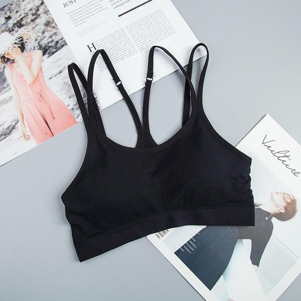 gym clothing sling sports bra surface thread ladies family exercise fitness yoga cotton thick and soft women, White;black
gym clothing sling sports bra surface thread ladies family exercise fitness yoga cotton thick and soft women, White;black