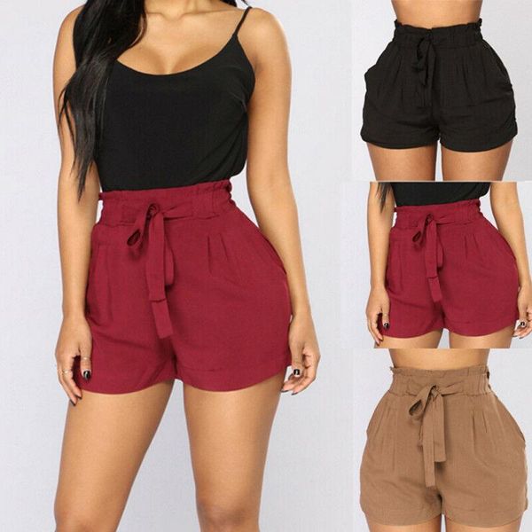 women's shorts plus women short pants summer loose bow beach pleated high waist trouser, White;black
women's shorts plus women short pants summer loose bow beach pleated high waist trouser, White;black