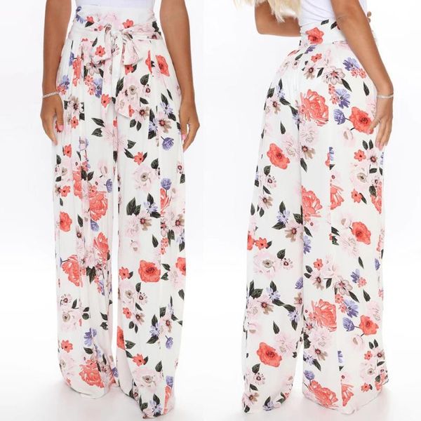 women's pants & capris ladies casual beach print women high waist sashes wide leg summer autumn office band loose trousers female, Black;white
women's pants & capris ladies casual beach print women high waist sashes wide leg summer autumn office band loose trousers female, Black;white