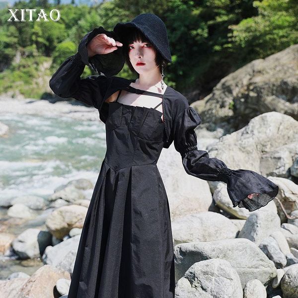 women's jackets xitao short personality pleated black jacket women clothes 2021 summer fashion loose full sleeve match all coat zp1081, Black;brown
women's jackets xitao short personality pleated black jacket women clothes 2021 summer fashion loose full sleeve match all coat zp1081, Black;brown