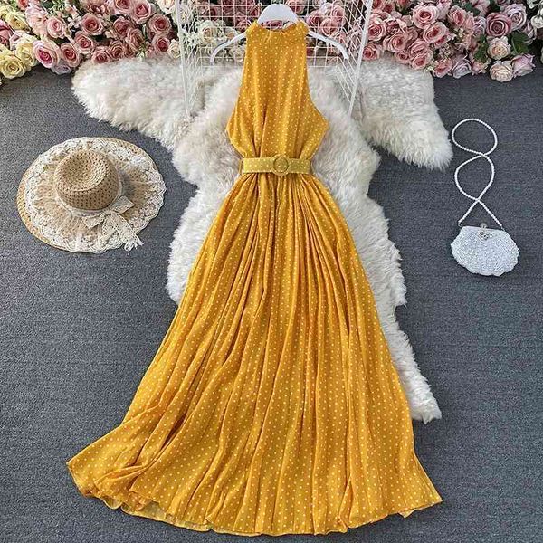 casual dresses elegant temperament polka dot halter neck strapless pleated dress seaside holiday elegant big swing long dress summ, Black;gray
casual dresses elegant temperament polka dot halter neck strapless pleated dress seaside holiday elegant big swing long dress summ, Black;gray
