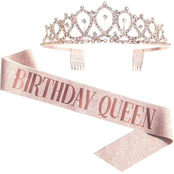 party decoration birthday queen girl headband etiquette with crown set + shoulder strap
party decoration birthday queen girl headband etiquette with crown set + shoulder strap