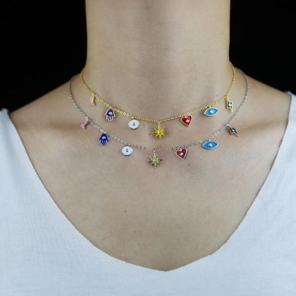chains cute lovely candy colorful enamel charm choker necklace fashion girl women collar, Silver
chains cute lovely candy colorful enamel charm choker necklace fashion girl women collar, Silver