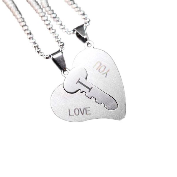 pendant necklaces 1 pair i love you lock key heart stainless steel for couple necklace special offer lithe creative, Silver
pendant necklaces 1 pair i love you lock key heart stainless steel for couple necklace special offer lithe creative, Silver
