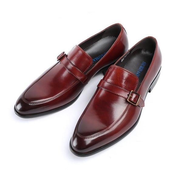 genuine leather men's shoes, british pointed buckle, business dress derby wedding shoes, Black
genuine leather men's shoes, british pointed buckle, business dress derby wedding shoes, Black